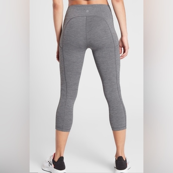ATHLETA Ultimate Stash Pocket Capri in Heathered Grey - Picture 2 of 8